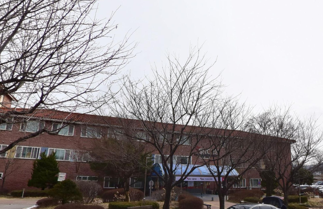 삼육병원장례식장 나무 사이 전경